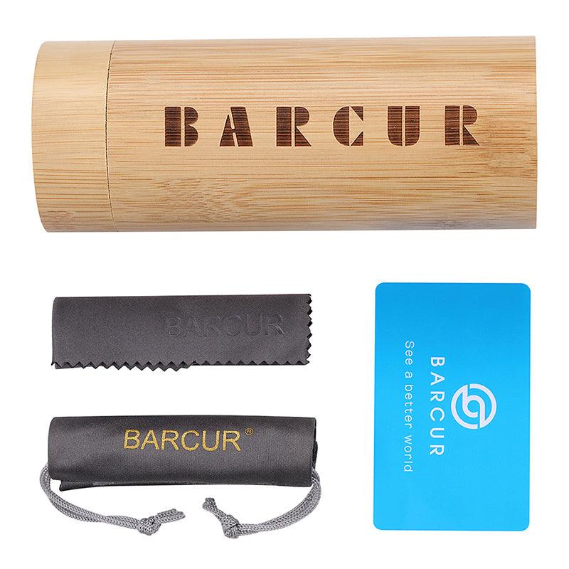 BARCUR Polarized Glasses Bamboo Wood Carauana Store
