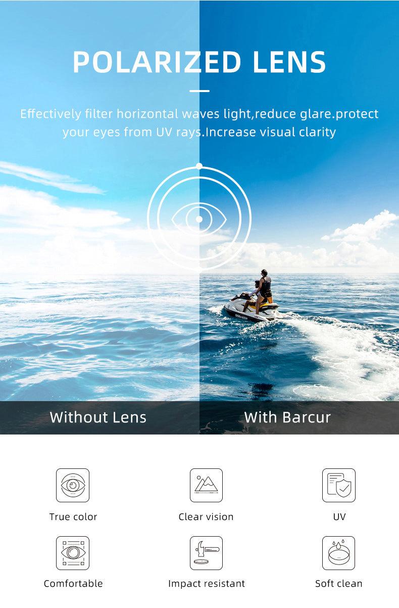 BARCUR Polarized Glasses Bamboo Wood Carauana Store