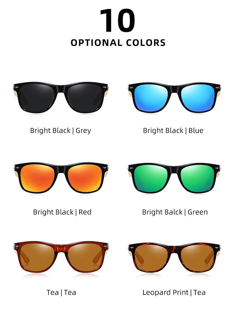 BARCUR Polarized Glasses Bamboo Wood Carauana Store