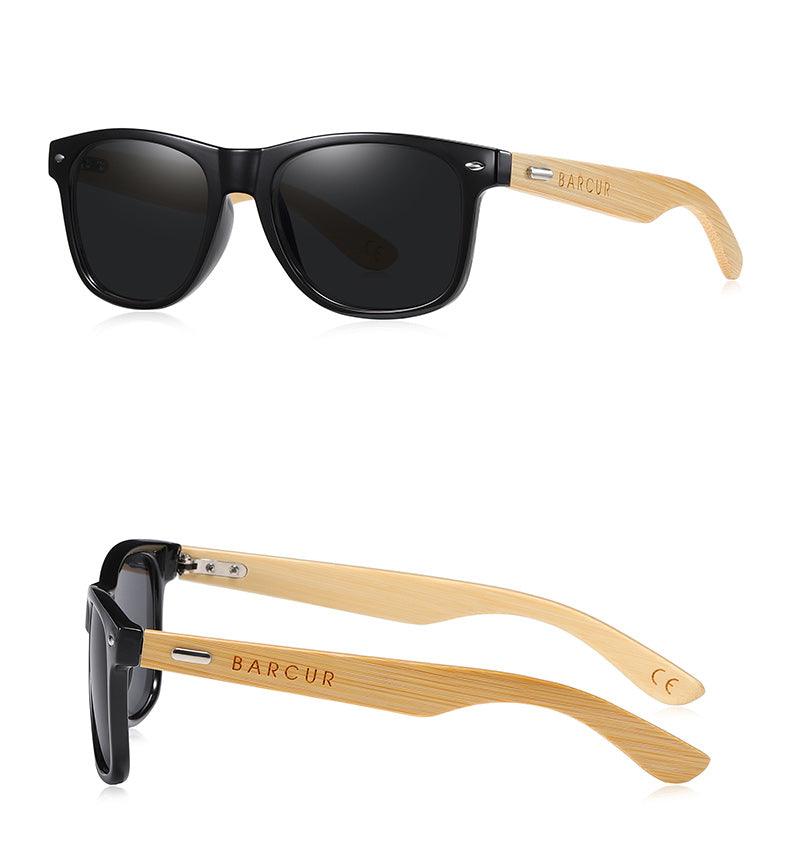 BARCUR Polarized Glasses Bamboo Wood Carauana Store