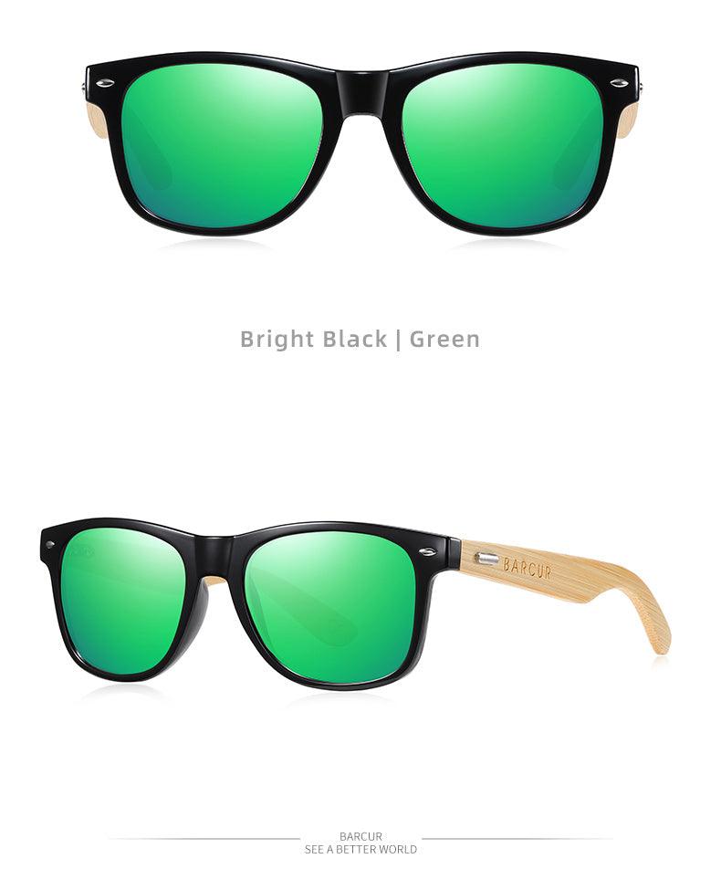 BARCUR Polarized Glasses Bamboo Wood Carauana Store