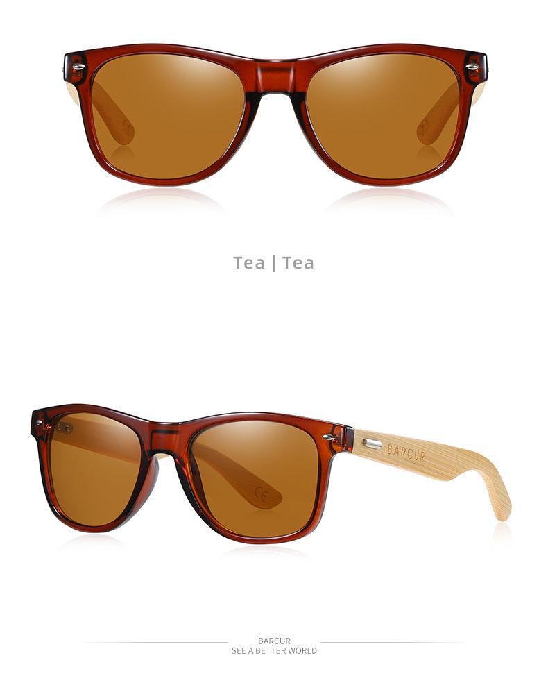 BARCUR Polarized Glasses Bamboo Wood Carauana Store