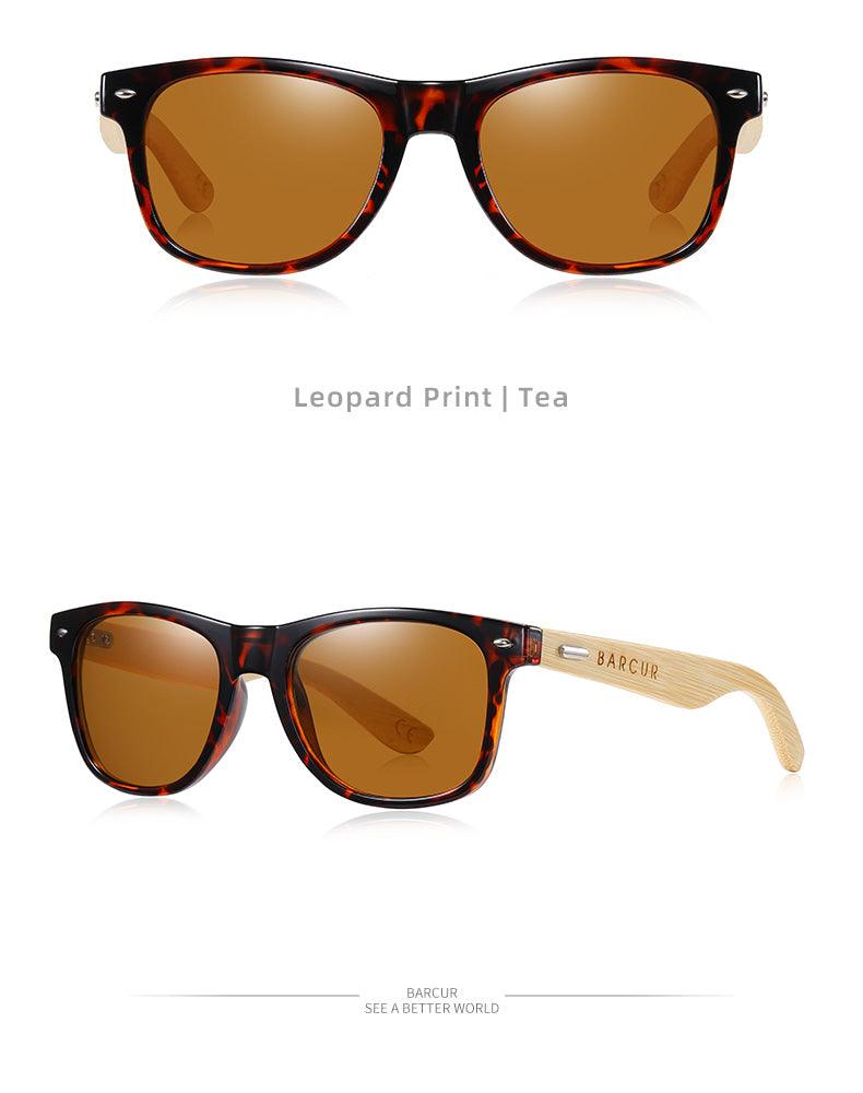 BARCUR Polarized Glasses Bamboo Wood Carauana Store
