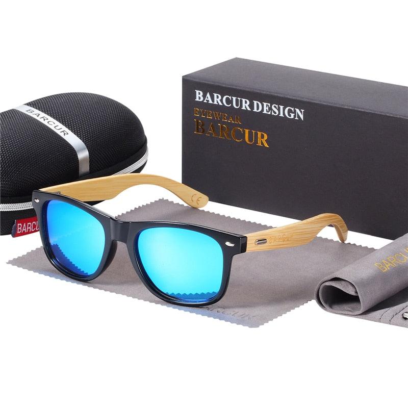 BARCUR Polarized Glasses Bamboo Wood Carauana Store
