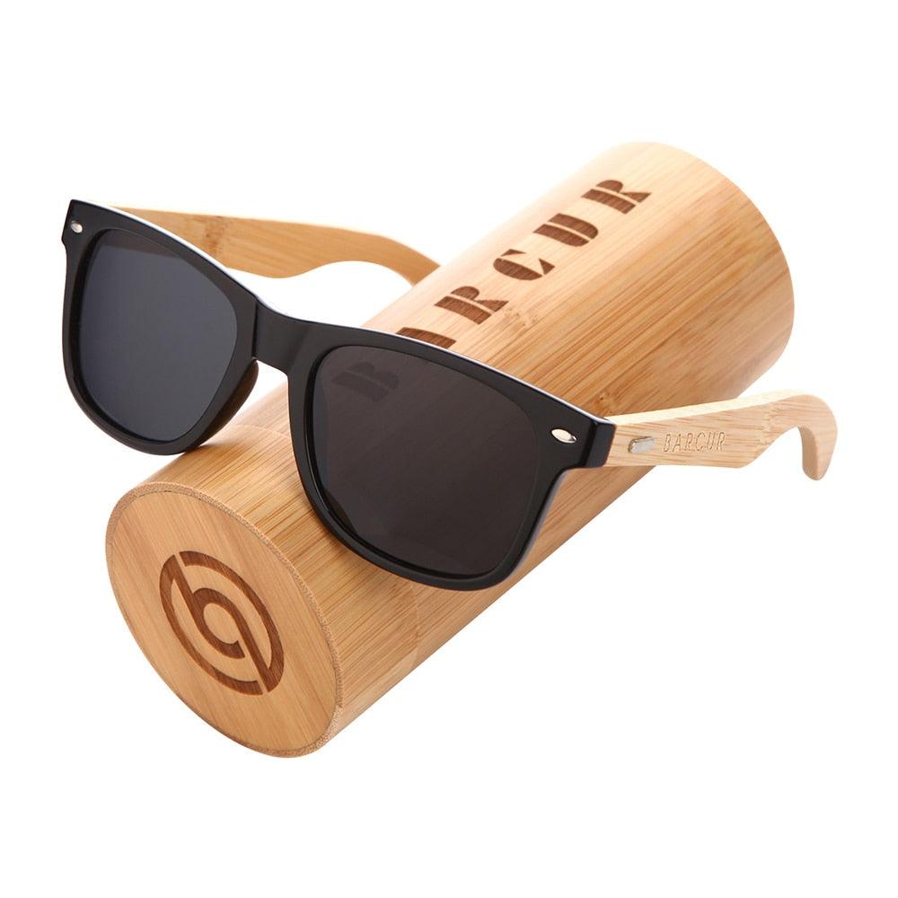 BARCUR Polarized Glasses Bamboo Wood Carauana Store