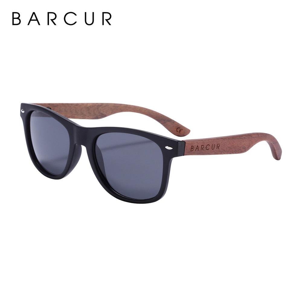 BARCUR Sunglasses Anti Blue Night Vision Mirror Free Wood Box Carauana Store