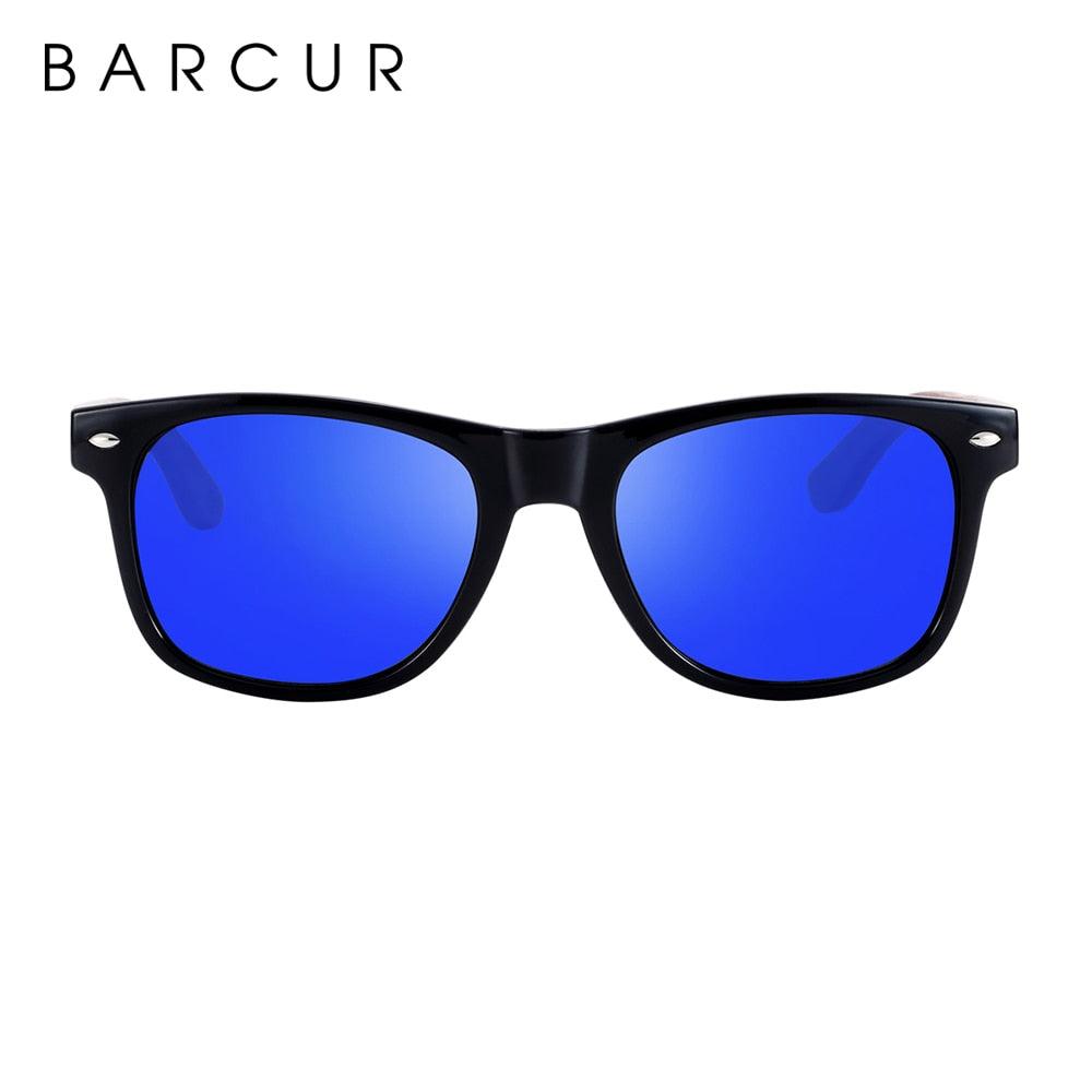 BARCUR Sunglasses Anti Blue Night Vision Mirror Free Wood Box Carauana Store