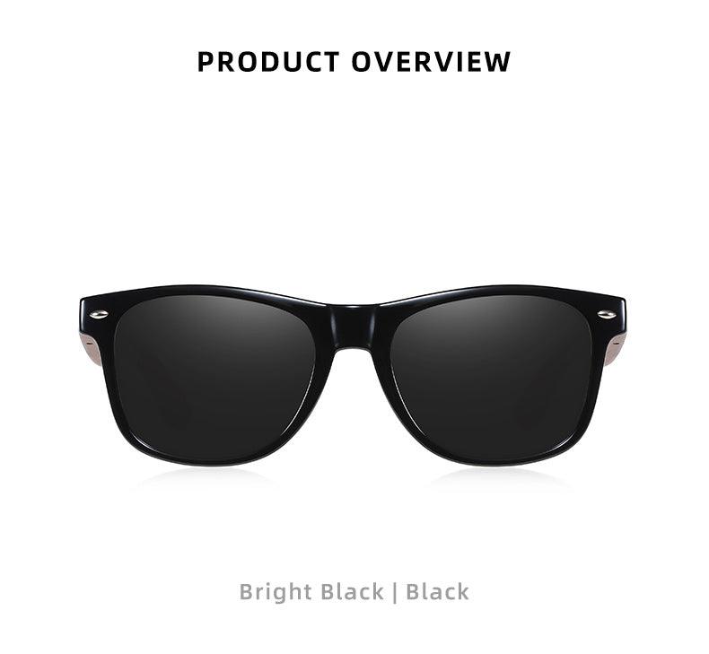 BARCUR Sunglasses Anti Blue Night Vision Mirror Free Wood Box Carauana Store