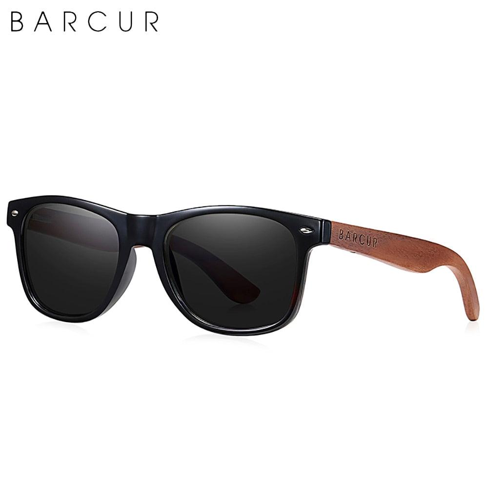 BARCUR Sunglasses Anti Blue Night Vision Mirror Free Wood Box Carauana Store