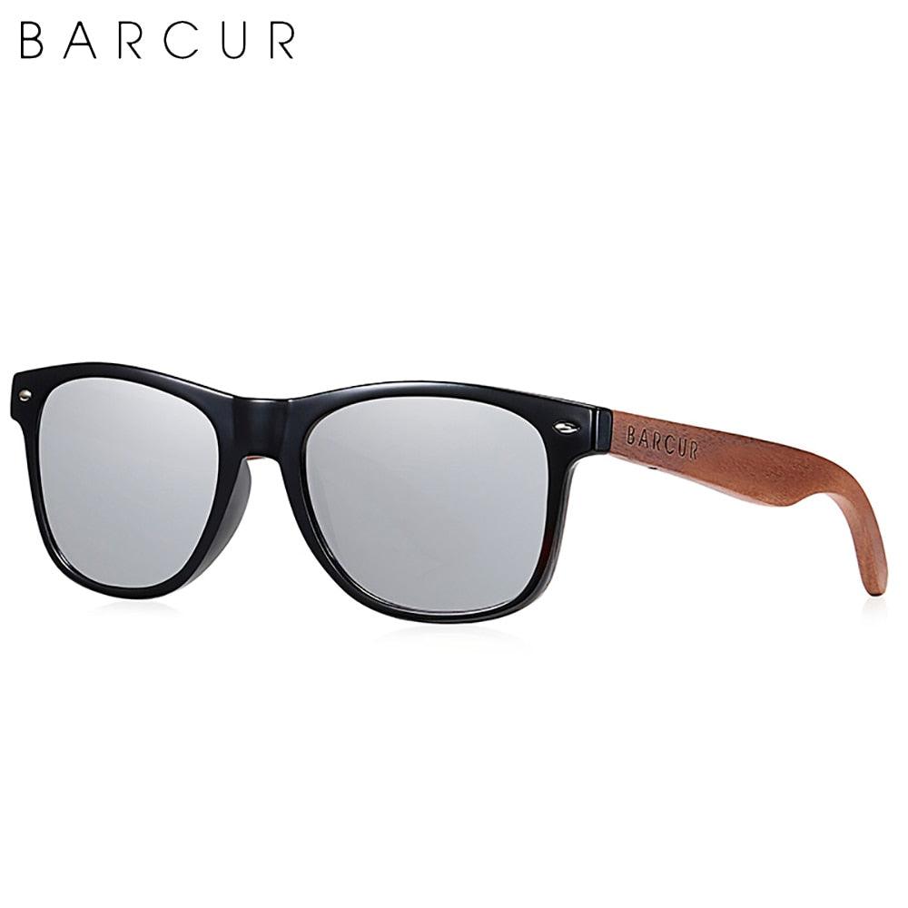BARCUR Sunglasses Anti Blue Night Vision Mirror Free Wood Box Carauana Store