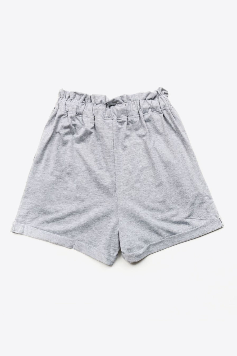Buttoned Drawstring Waist Cuffed Shorts Carauana Store