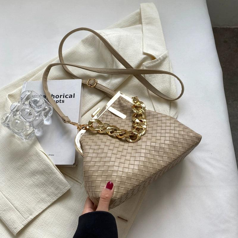 Carauana UNIU SILVER GOLD Knitted Crossbody Bag | Fashion Satchel | NEW 2024 Collection Carauana Store