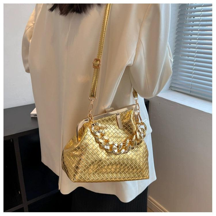 Carauana UNIU SILVER GOLD Knitted Crossbody Bag | Fashion Satchel | NEW 2024 Collection Carauana Store