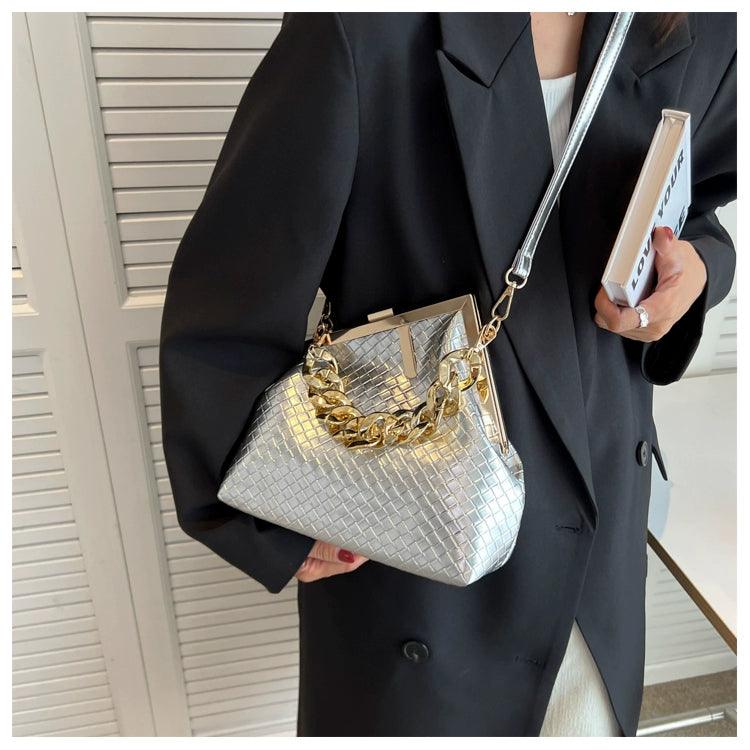 Carauana UNIU SILVER GOLD Knitted Crossbody Bag | Fashion Satchel | NEW 2024 Collection Carauana Store
