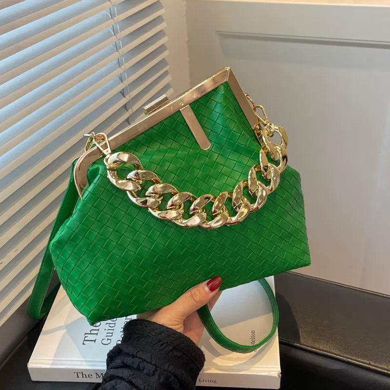 Carauana UNIU SILVER GOLD Knitted Crossbody Bag | Fashion Satchel | NEW 2024 Collection Carauana Store