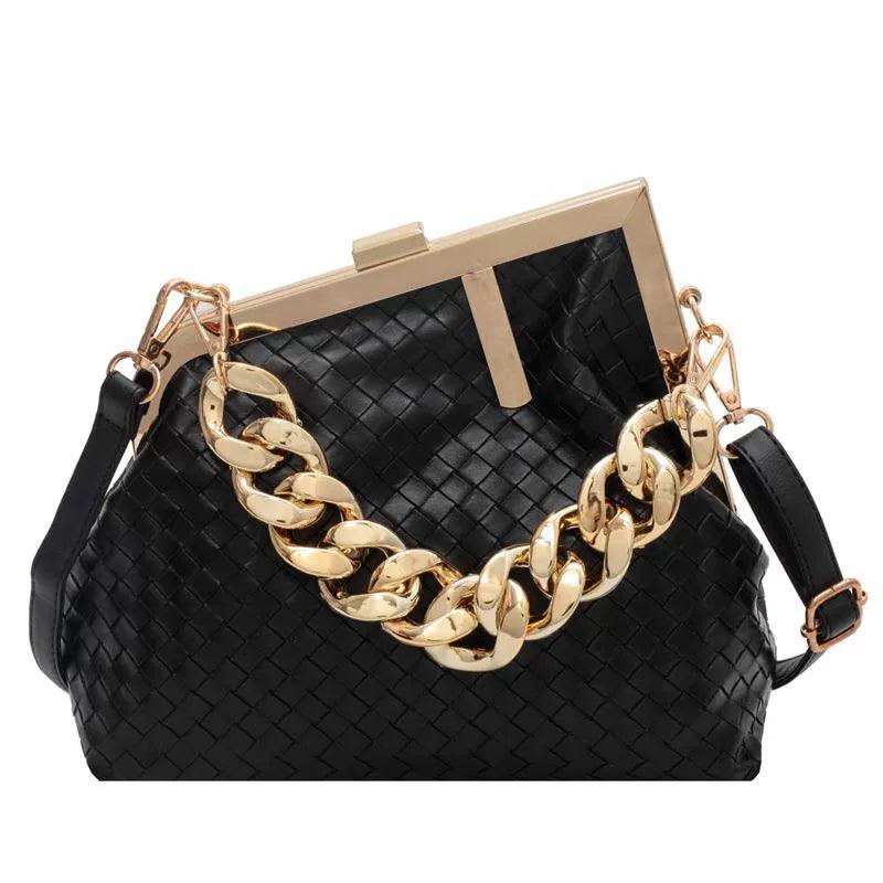 Carauana UNIU SILVER GOLD Knitted Crossbody Bag | Fashion Satchel | NEW 2024 Collection Carauana Store