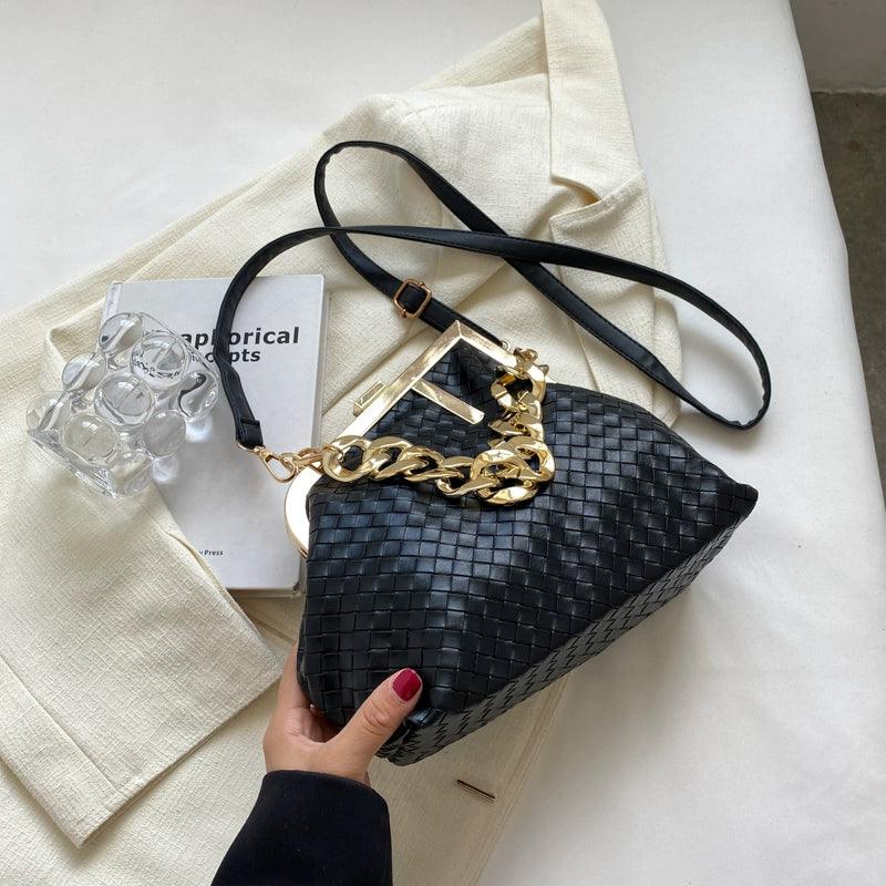 Carauana UNIU SILVER GOLD Knitted Crossbody Bag | Fashion Satchel | NEW 2024 Collection Carauana Store