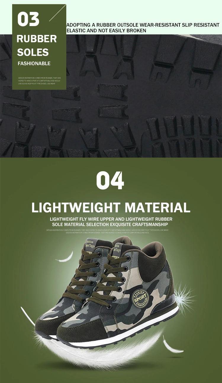 Carauana Women Camouflage 6.5cm Heel Height Increase Casual Shoes Carauana Store