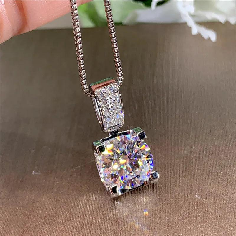 Luxury Fashion Women's Necklace with Big Round Cubic Zirconia Carauana Store