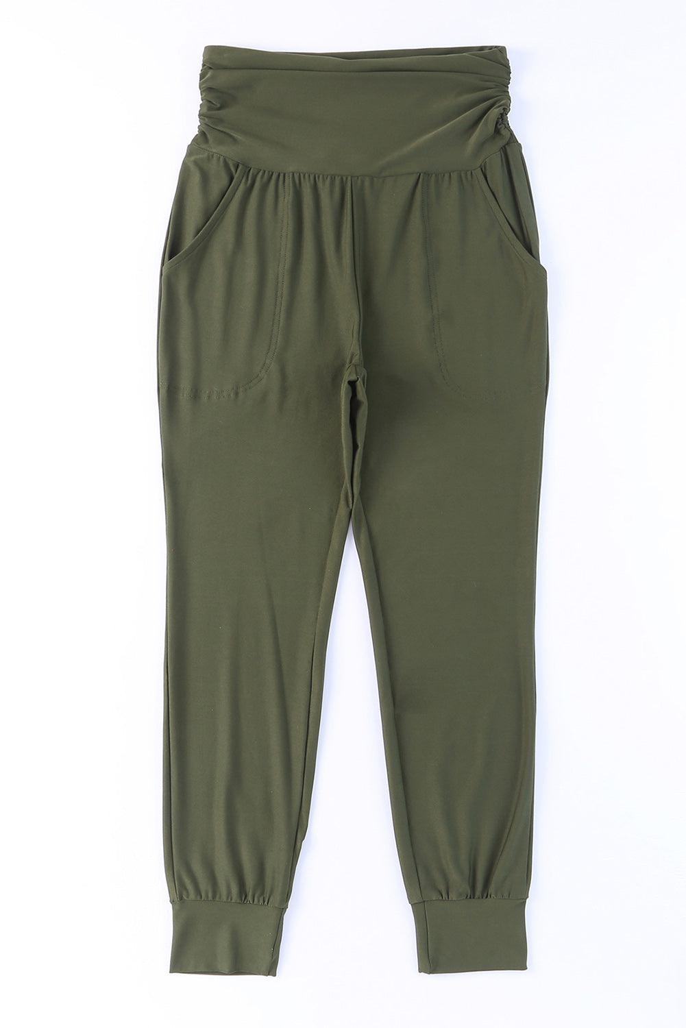 High-Rise Wide Waistband Joggers Carauana Store
