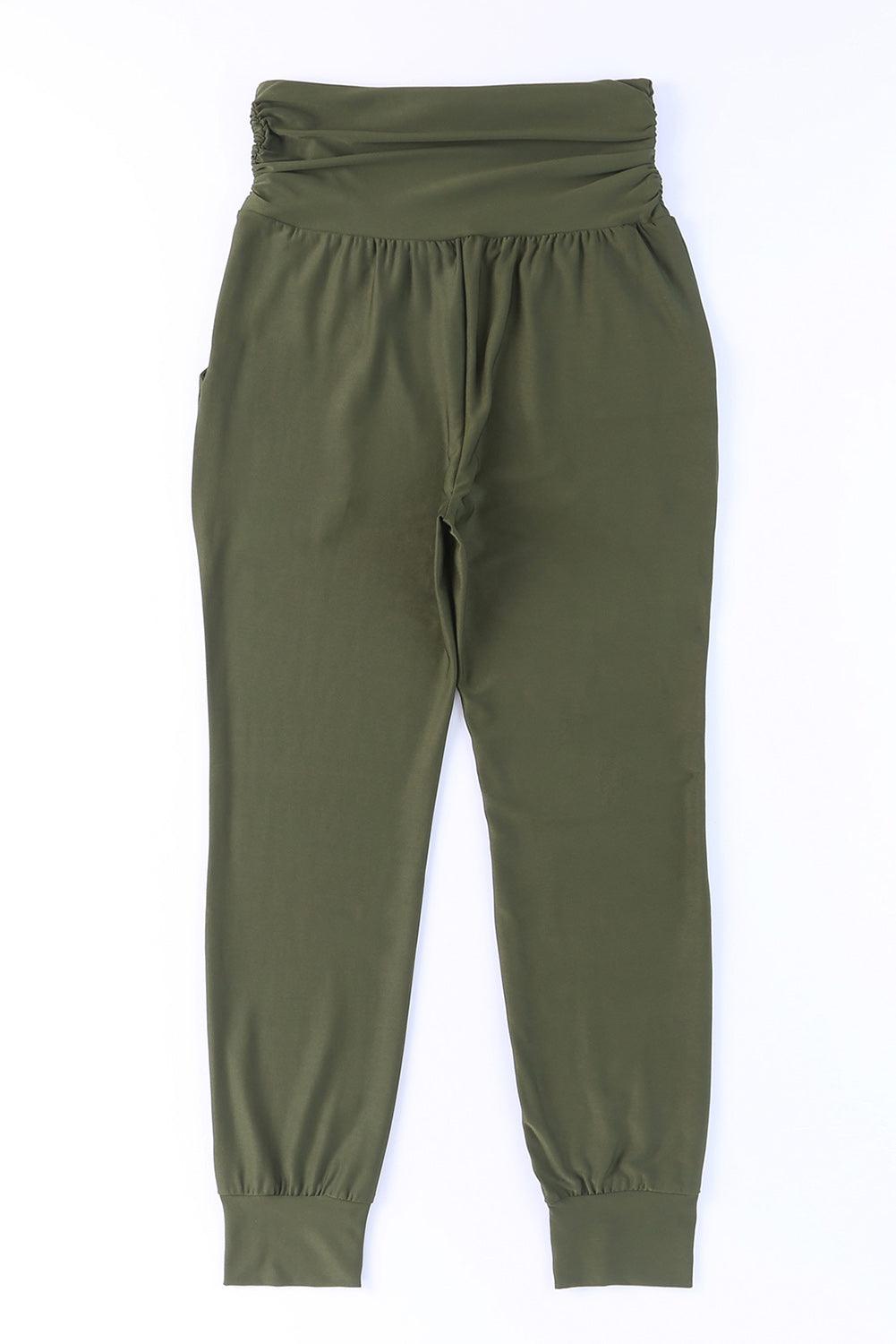 High-Rise Wide Waistband Joggers Carauana Store