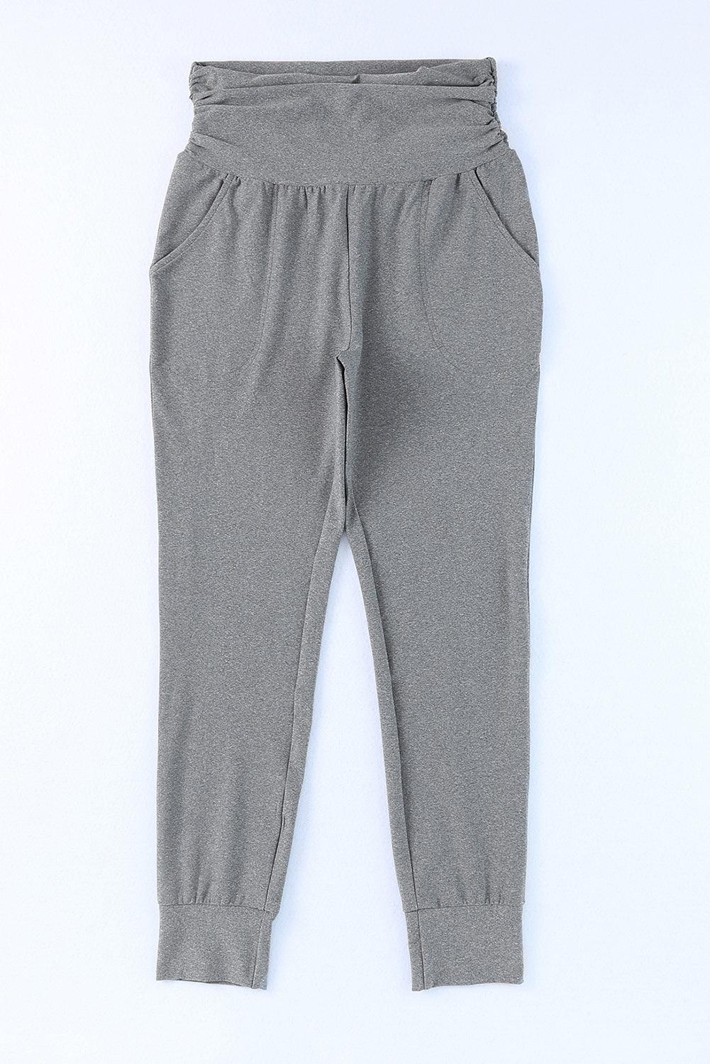 High-Rise Wide Waistband Joggers Carauana Store