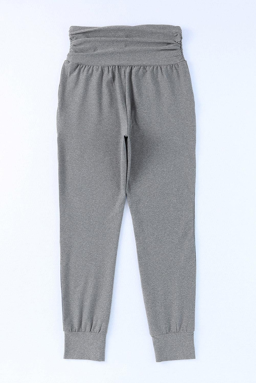 High-Rise Wide Waistband Joggers Carauana Store