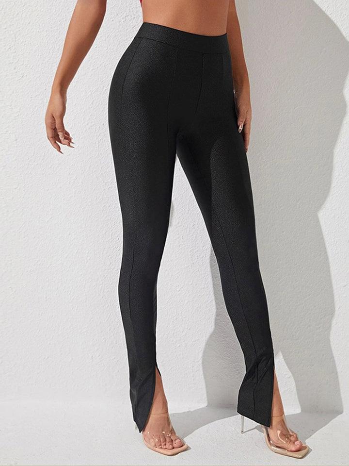 High Waist Slit Skinny Pants Carauana Store