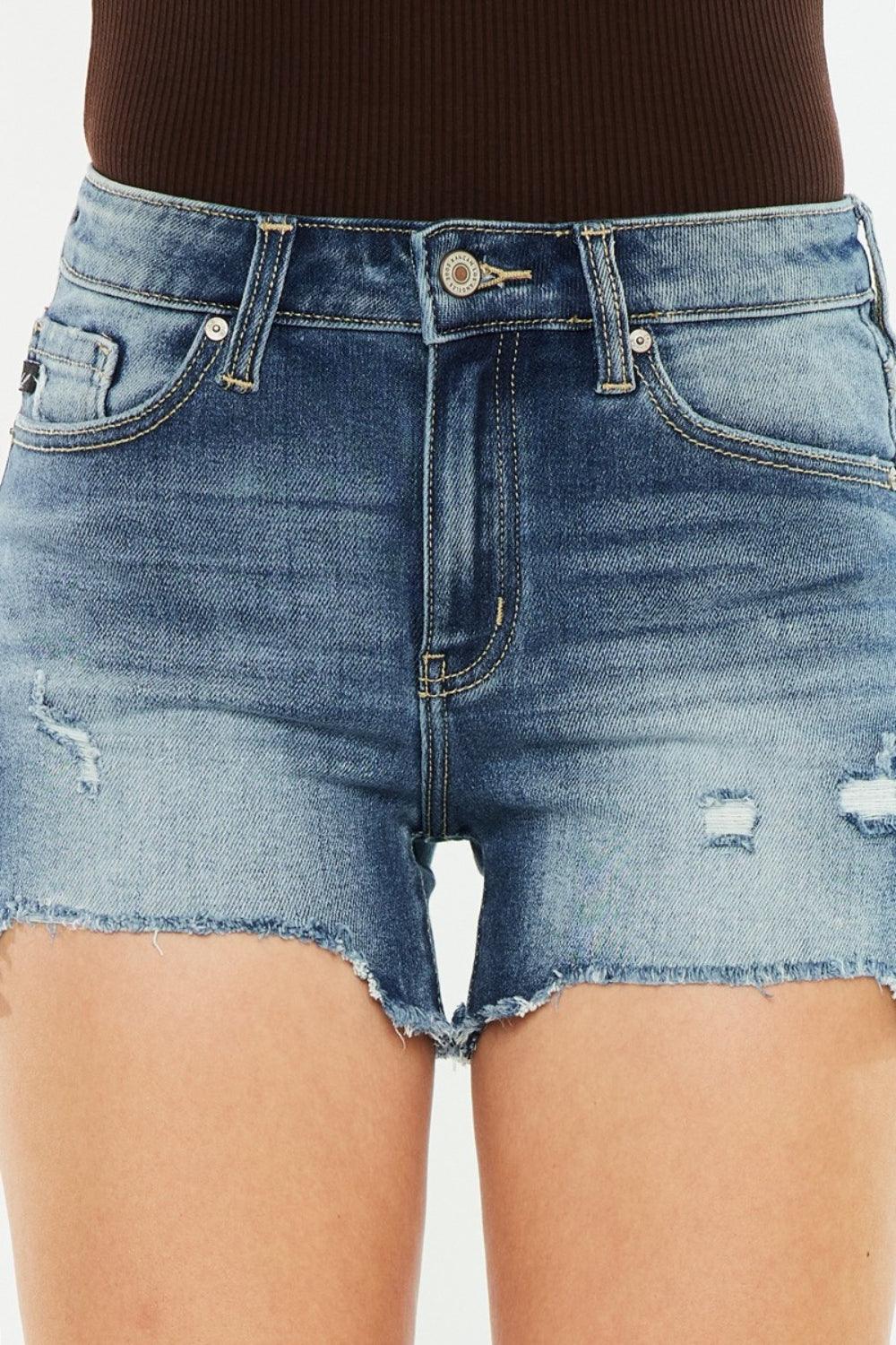 Kancan High Waist Raw Hem Denim Shorts Carauana Store