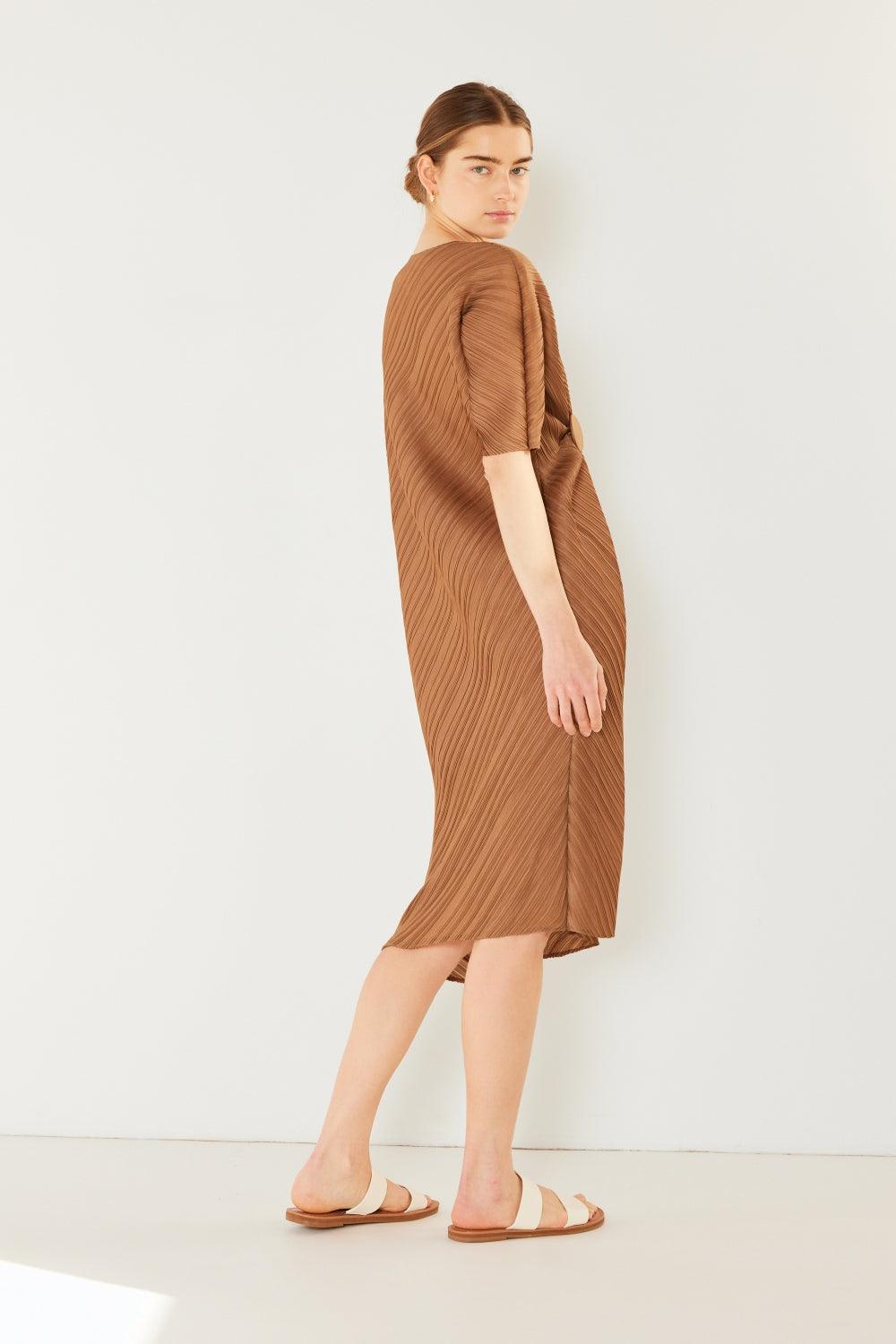 Marina West Swim Pleated Dolman Sleeve Dress Carauana Store