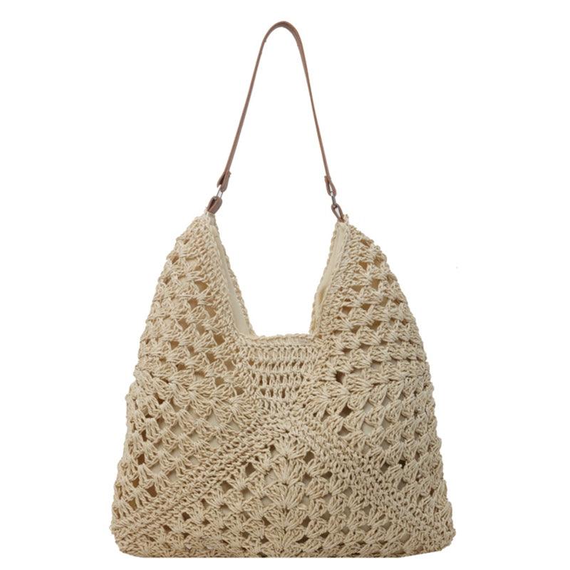 Chic and Spacious: Large Capacity Straw Crossbody Bag – Ideal for Sunny Days Carauana Store