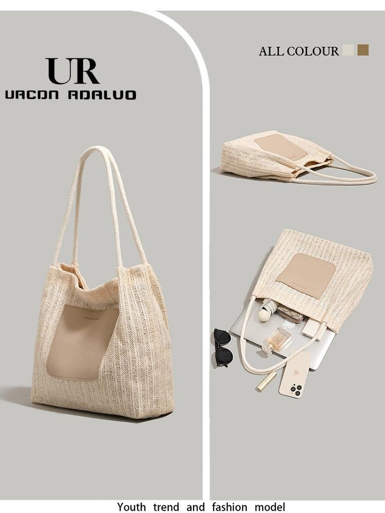 Beach-Ready Fashion: Ur Simple Straw Bag – Your Vacation Essential Carauana Store