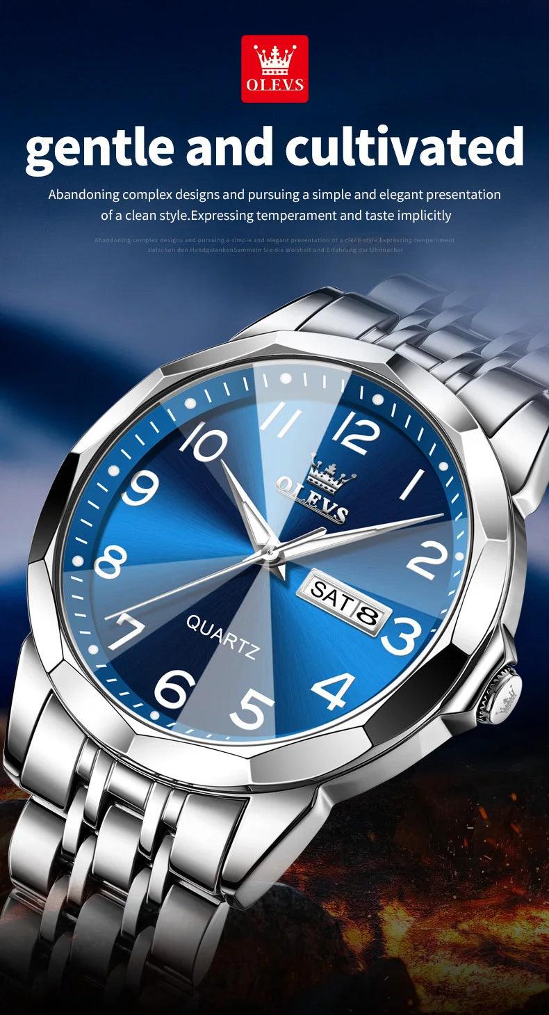 OLEVS Stainless Steel Quartz Watch | Fashionably Functional with Luminous Display and Water Resistance Carauana Store