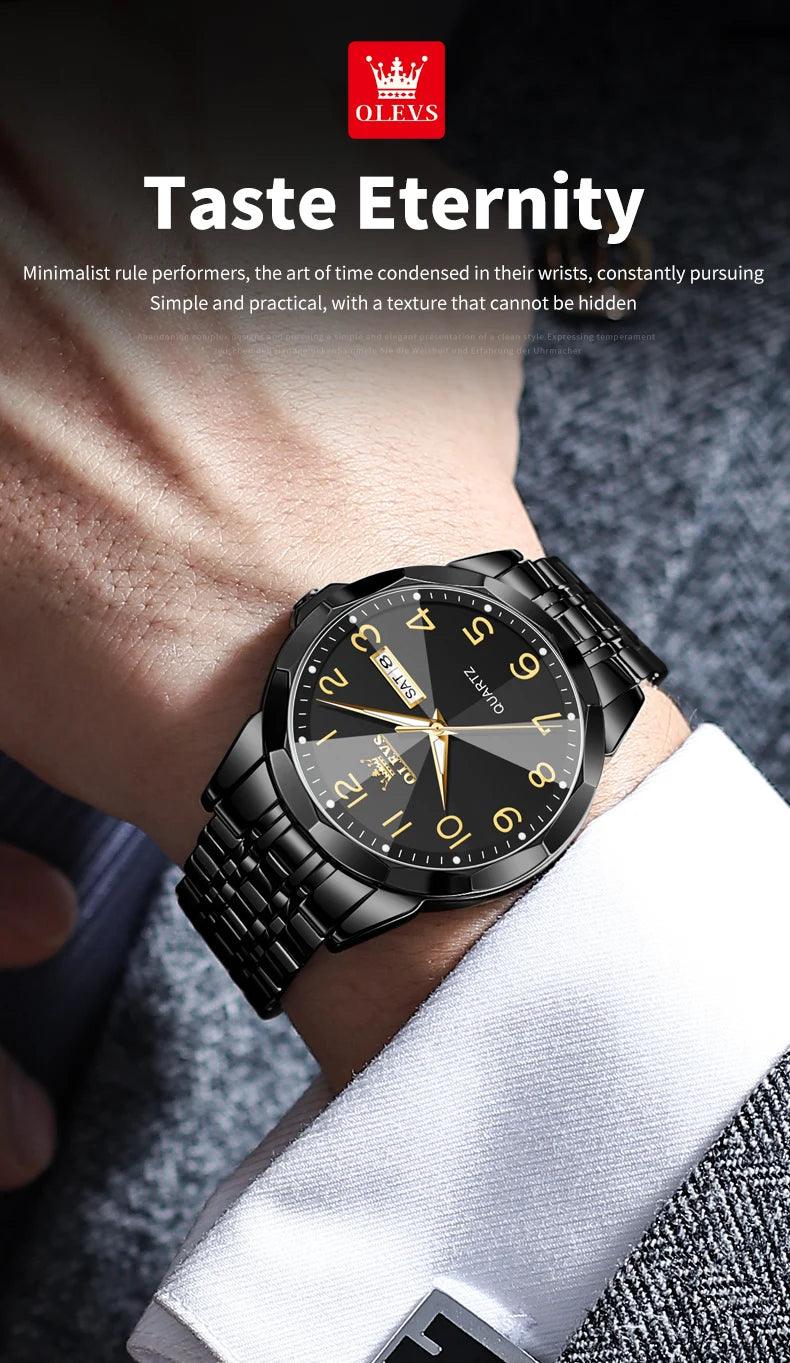 OLEVS Stainless Steel Quartz Watch | Fashionably Functional with Luminous Display and Water Resistance Carauana Store
