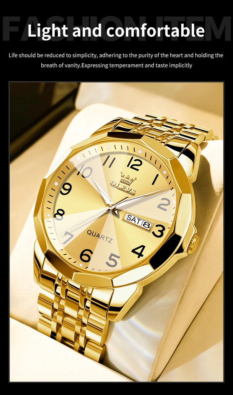 OLEVS Stainless Steel Quartz Watch | Fashionably Functional with Luminous Display and Water Resistance Carauana Store