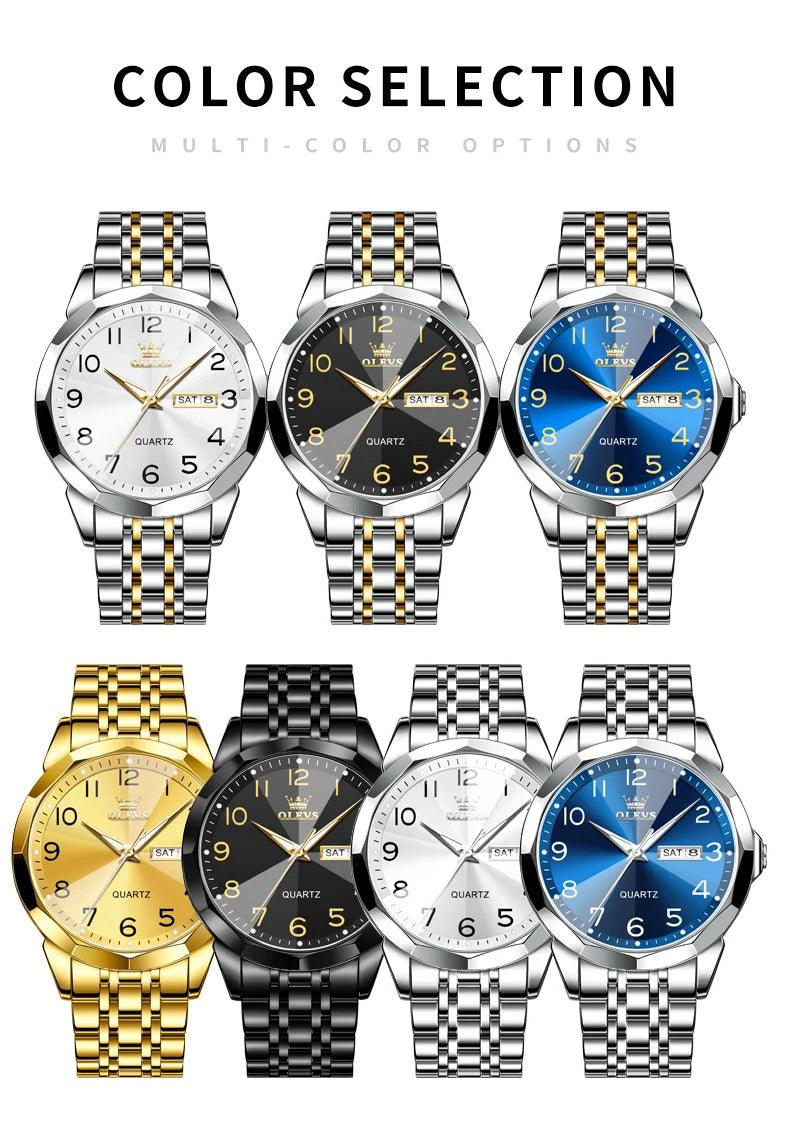 OLEVS Stainless Steel Quartz Watch | Fashionably Functional with Luminous Display and Water Resistance Carauana Store