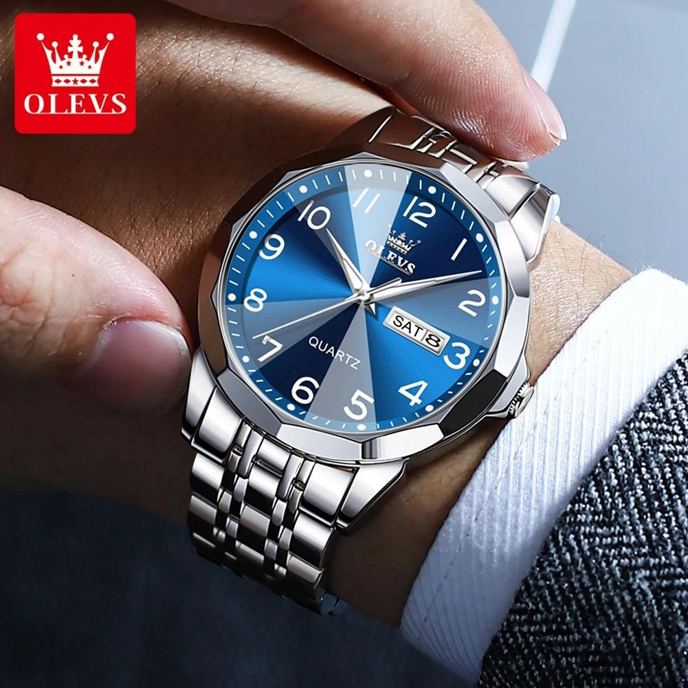 OLEVS Stainless Steel Quartz Watch | Fashionably Functional with Luminous Display and Water Resistance Carauana Store