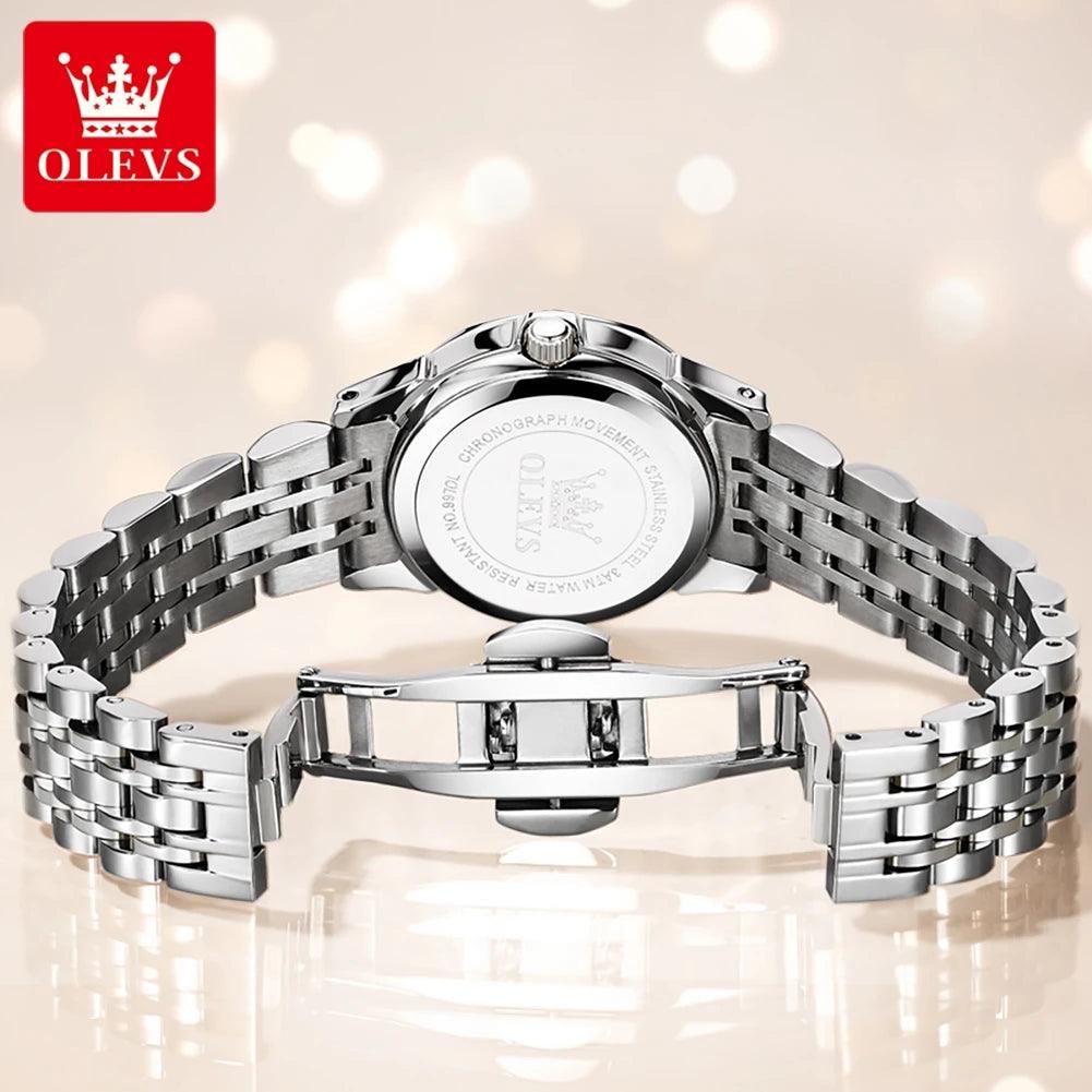 OLEVS Stainless Steel Quartz Watch | Fashionably Functional with Luminous Display and Water Resistance Carauana Store
