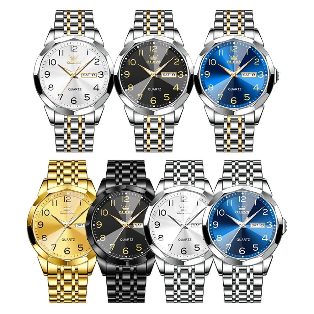 OLEVS Stainless Steel Quartz Watch | Fashionably Functional with Luminous Display and Water Resistance Carauana Store