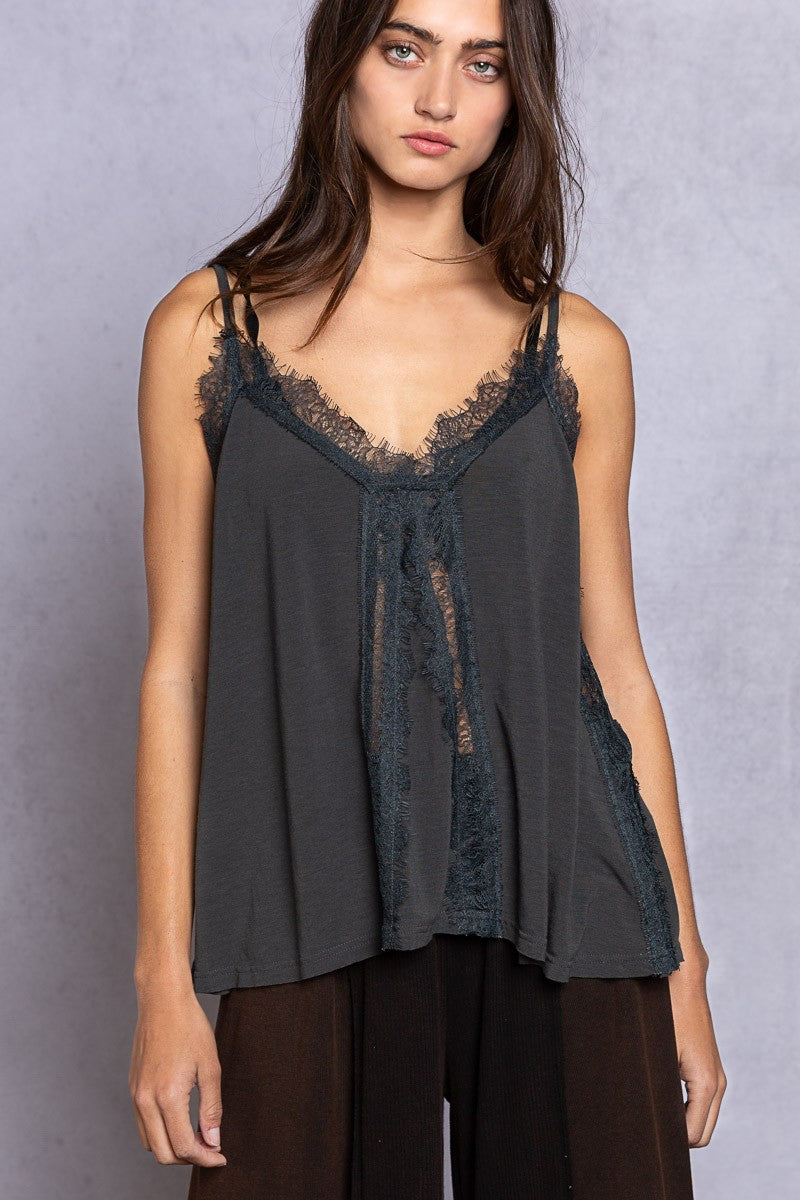 POL Lace Detail V-Neck Cami Carauana Store