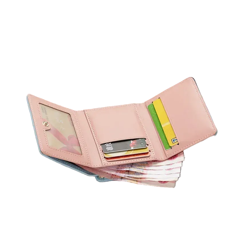 Cute Folding Mini Metal Wallet and Coin Purse for Girls and Women CaRaUaNa Fashion
