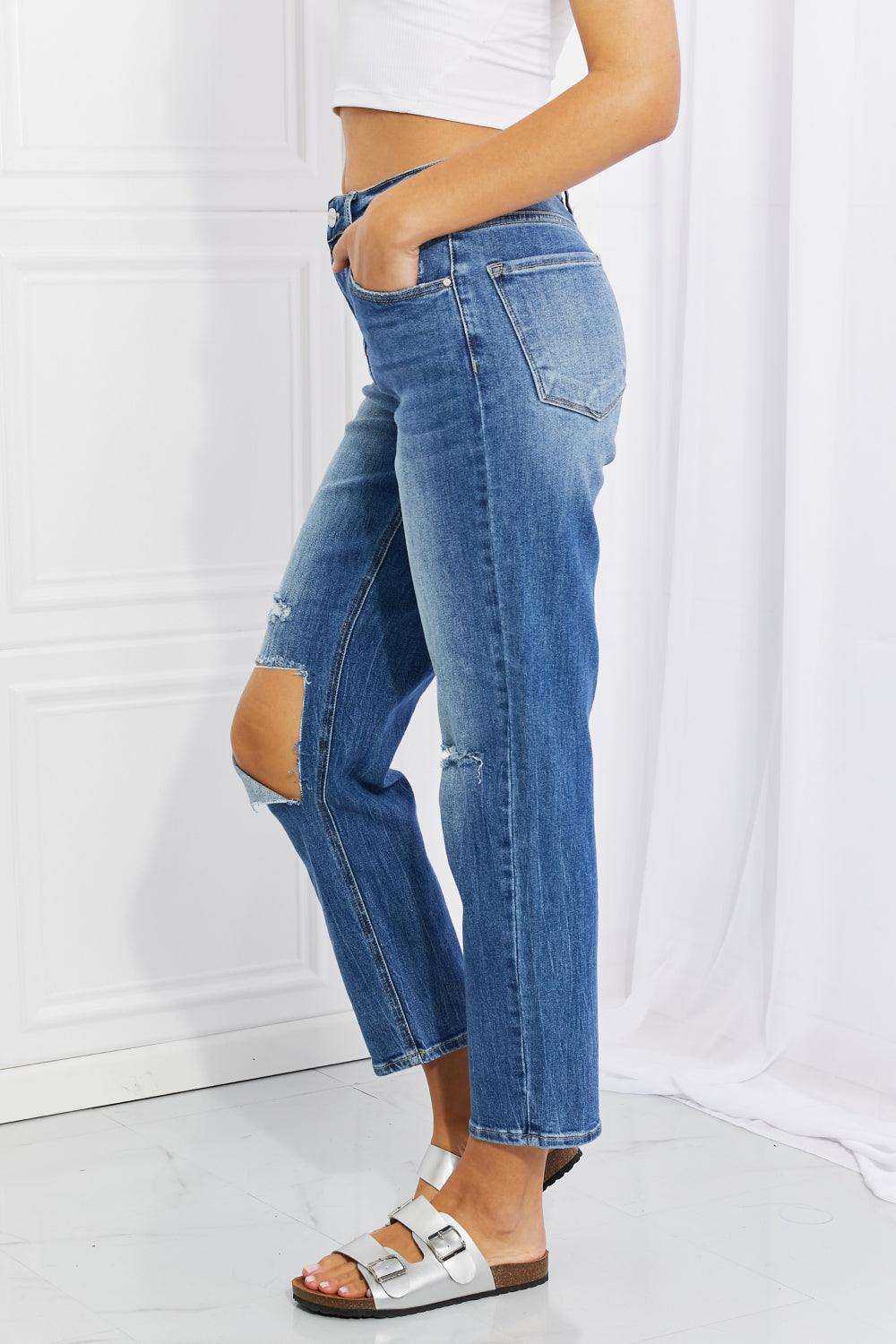 RISEN Full Size Emily High Rise Relaxed Jeans Carauana Store