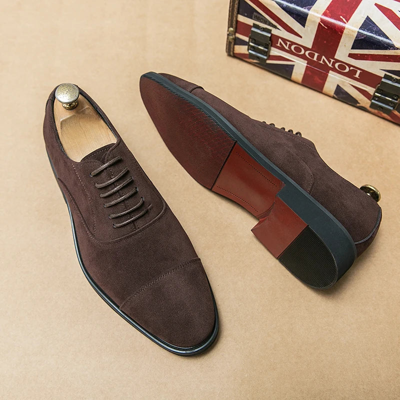 Oxfords Shoes Business for Men Brown Black