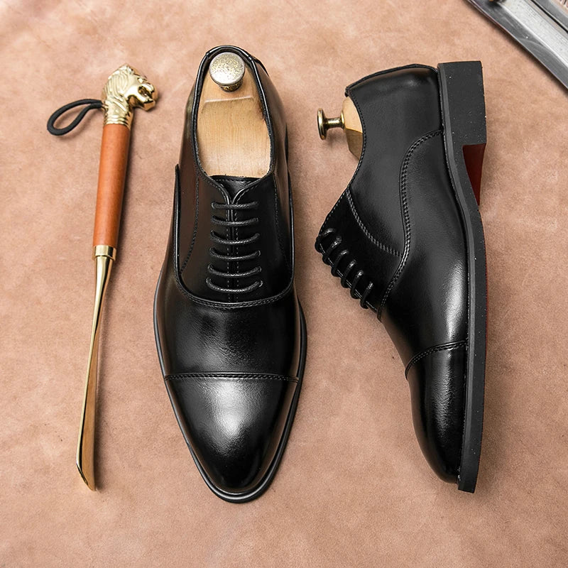 Oxfords Shoes Business for Men Brown Black
