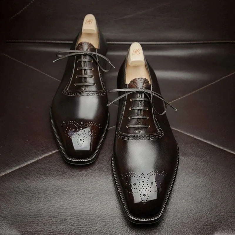 Oxfords Shoes Business for Men Brown Black