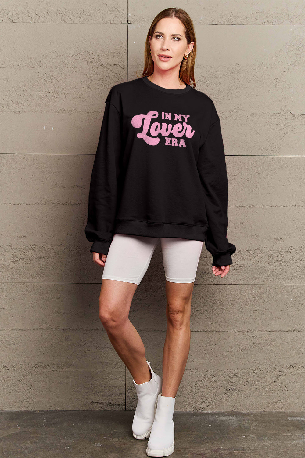 Simply Love Full Size IN MY LOVER ERA Round Neck Sweatshirt Carauana Store