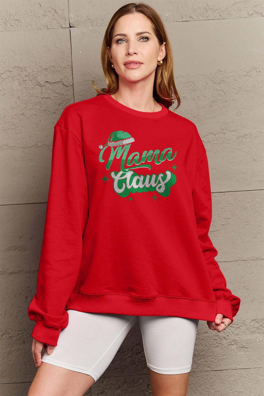 Simply Love Full Size MAMA CLAUS Round Neck Sweatshirt Carauana Store