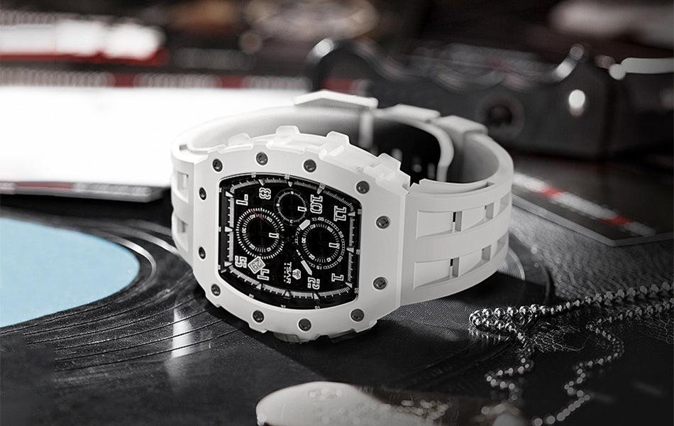 TSAR BOMBA Luxury Tonneau Clock 50M Waterproof Stainless Steel Carauana Store