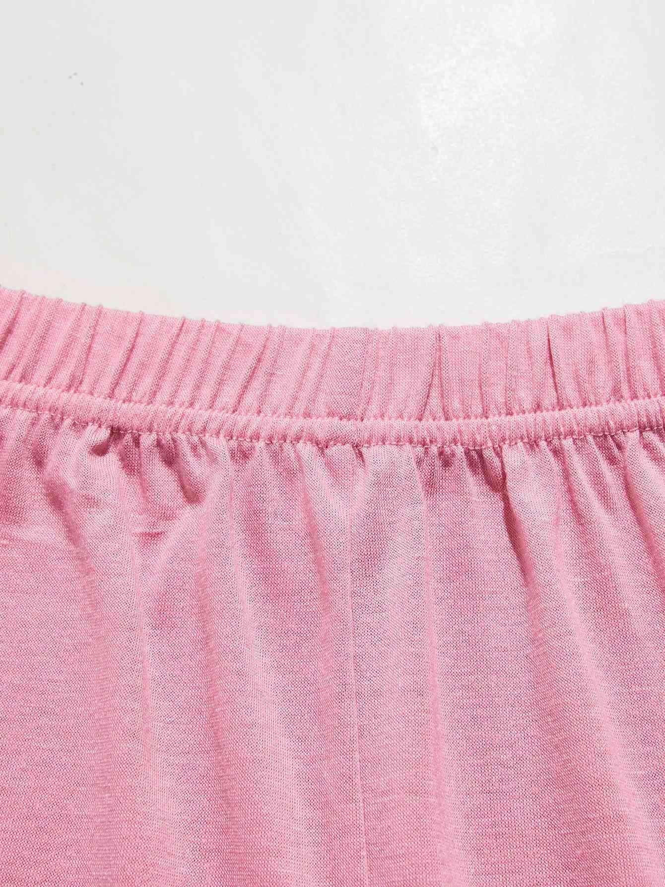 V-Neck Lace Trim Slit Cami and Pants Pajama Set Carauana Store