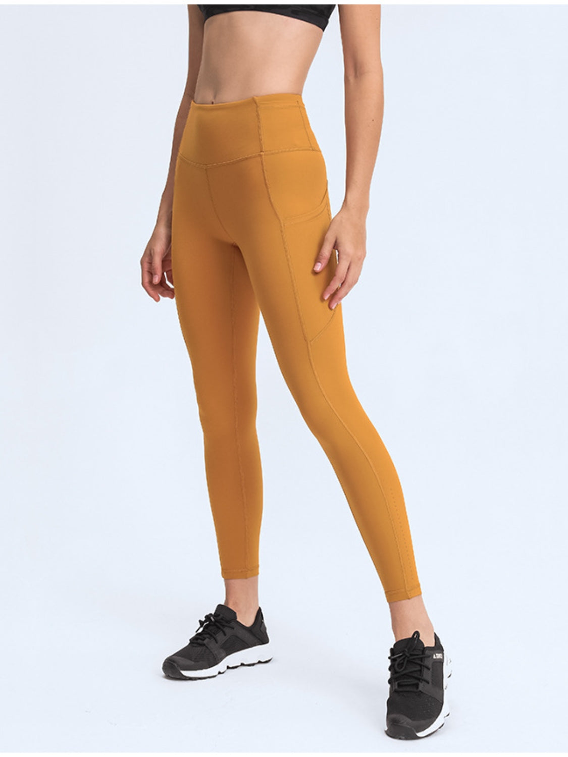 Wide Waistband Leggings with Pockets Carauana Store